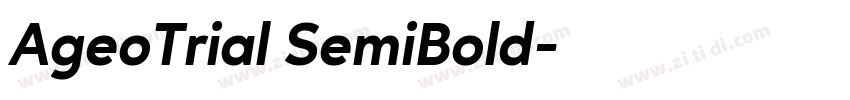 AgeoTrial SemiBold字体转换 AgeoTrial SemiBold字体转换